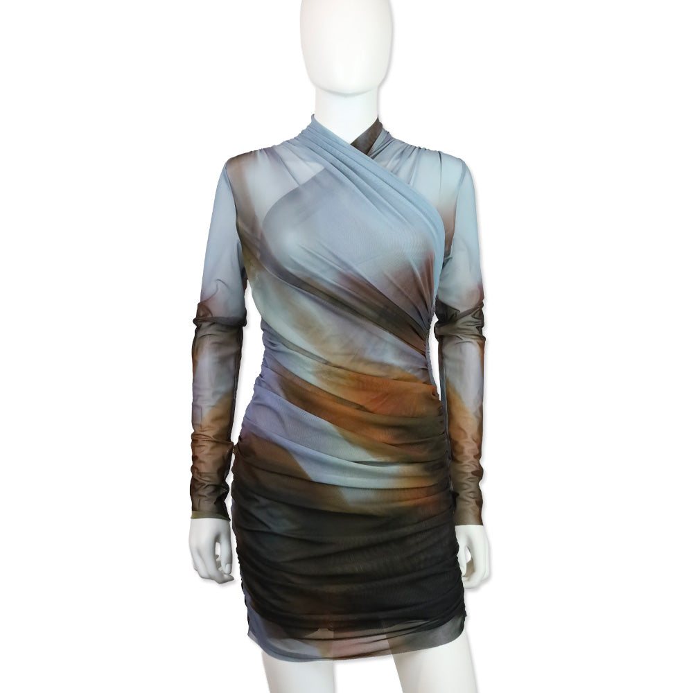 Significant Other Lucid Bloom Soda Long Sleeve Mini Dress