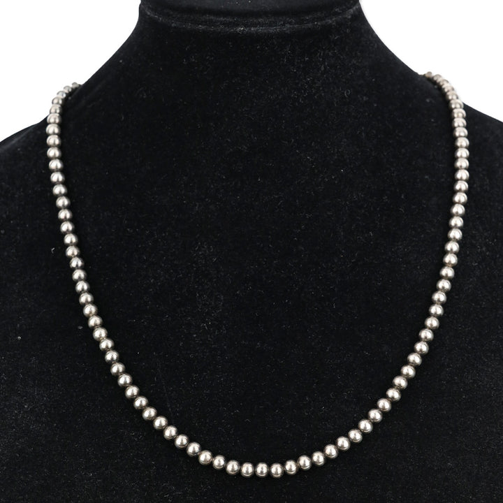 Silver Ball Chain Link Necklace