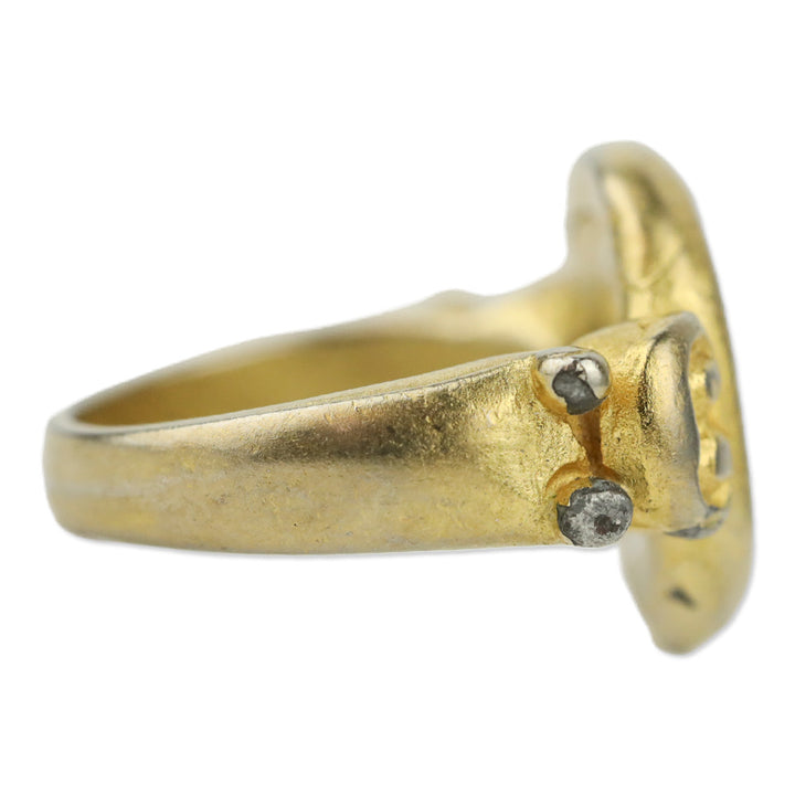 Silver Cameo Gold Ring