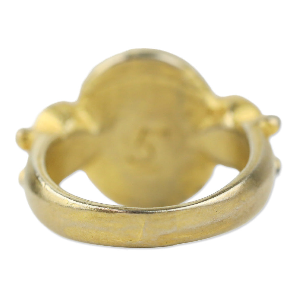 Silver Cameo Gold Ring