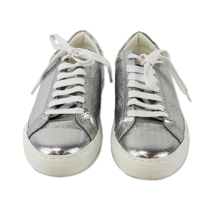 Givenchy Urban Street 4G Metallized Silver Low Top Sneaker