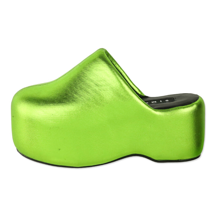 Simon Miller Metallic Galactic Green Platform Bubble Clog