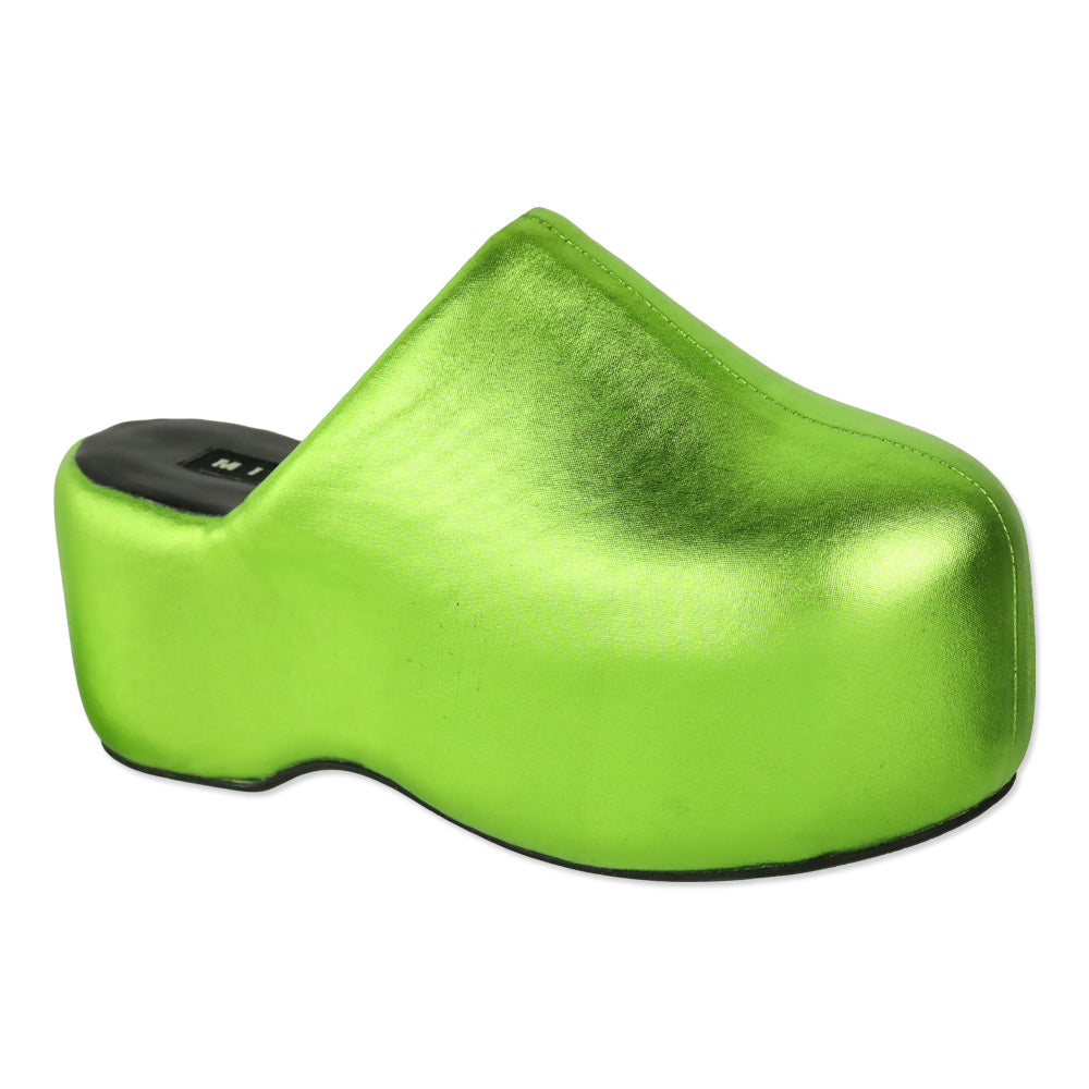 Simon Miller Metallic Galactic Green Platform Bubble Clog
