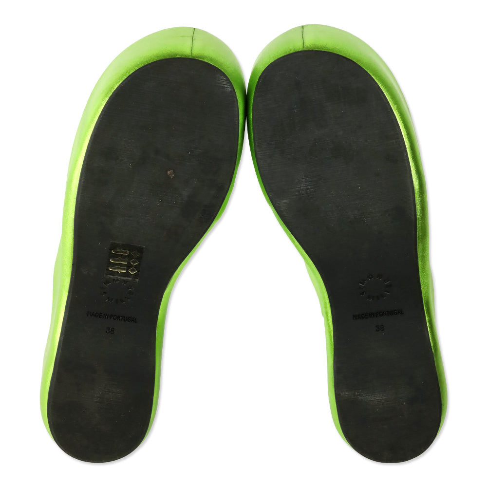 Simon Miller Metallic Galactic Green Platform Bubble Clog