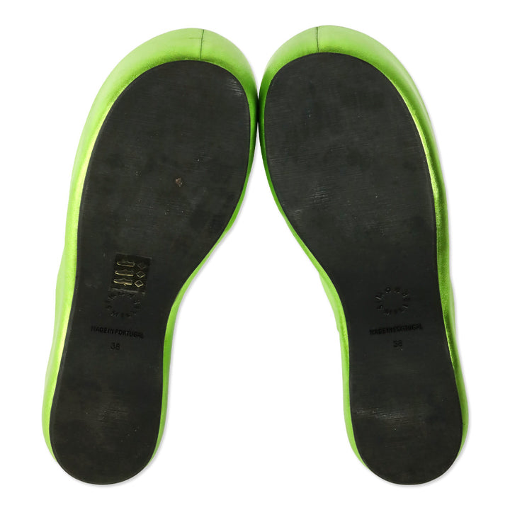 Simon Miller Metallic Galactic Green Platform Bubble Clog