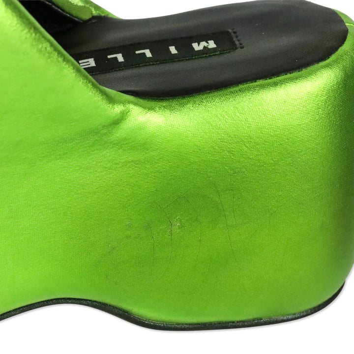 Simon Miller Metallic Galactic Green Platform Bubble Clog