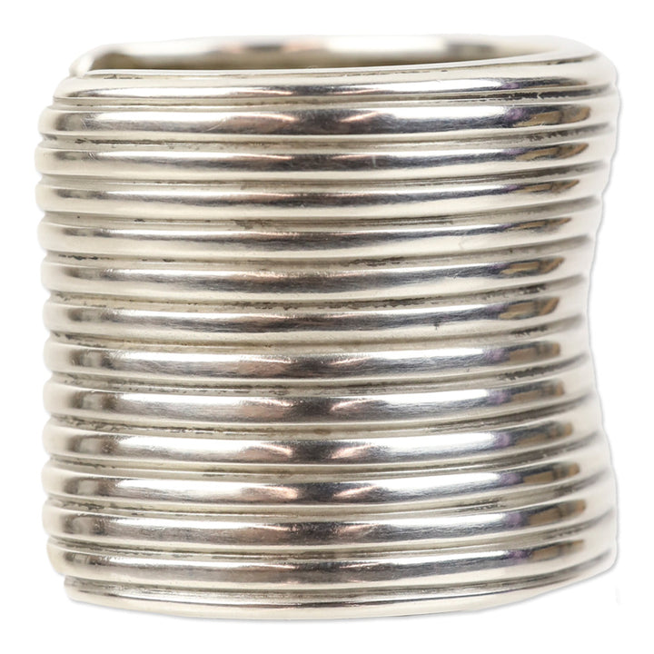 Slane Sterling Silver Wide Ribbed Cuff Bracelet