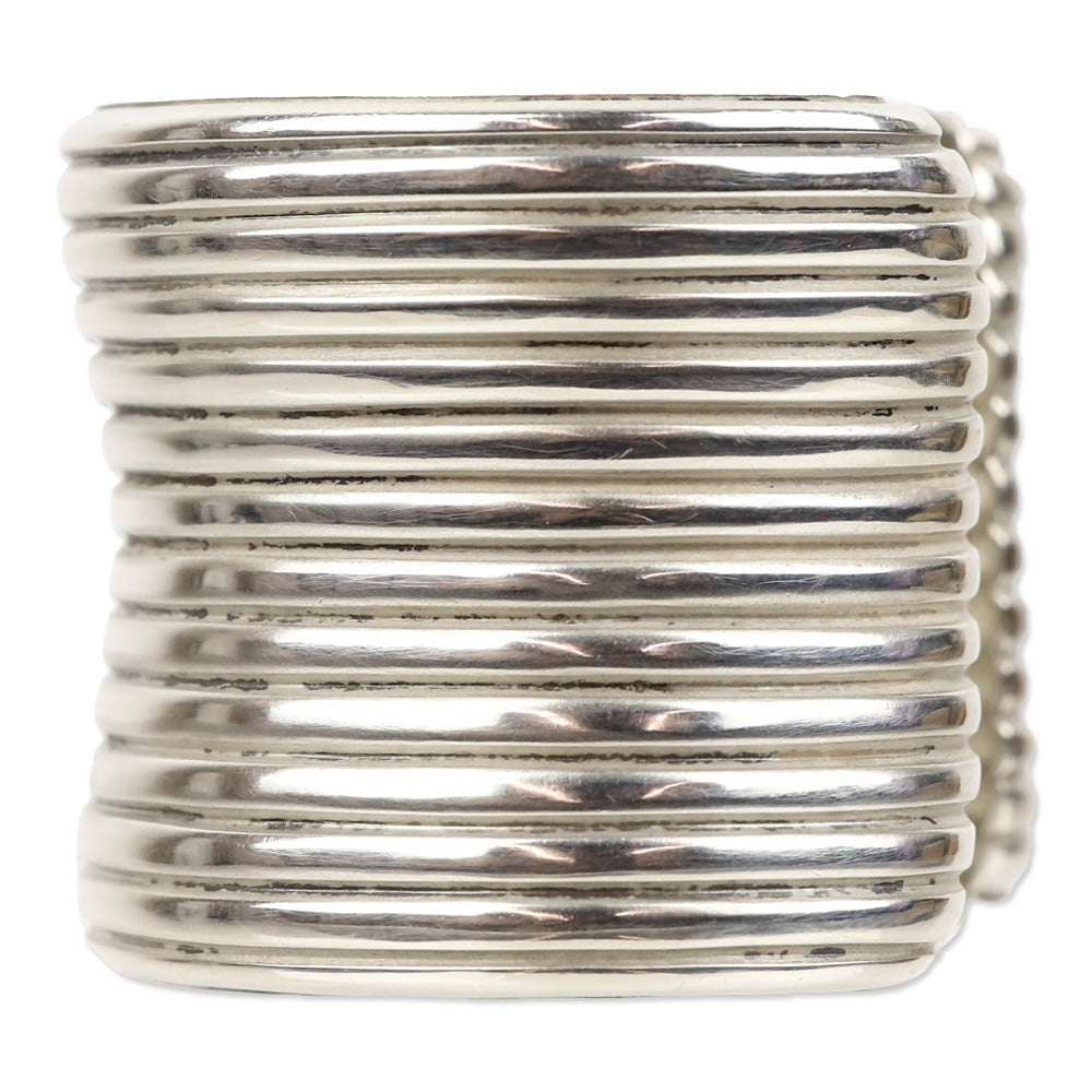 Slane Sterling Silver Wide Ribbed Cuff Bracelet