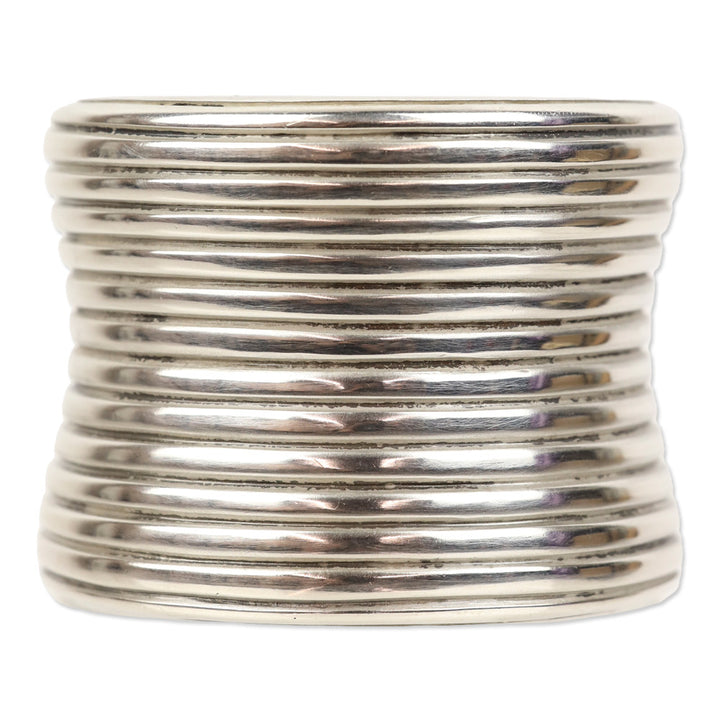 Slane Sterling Silver Wide Ribbed Cuff Bracelet
