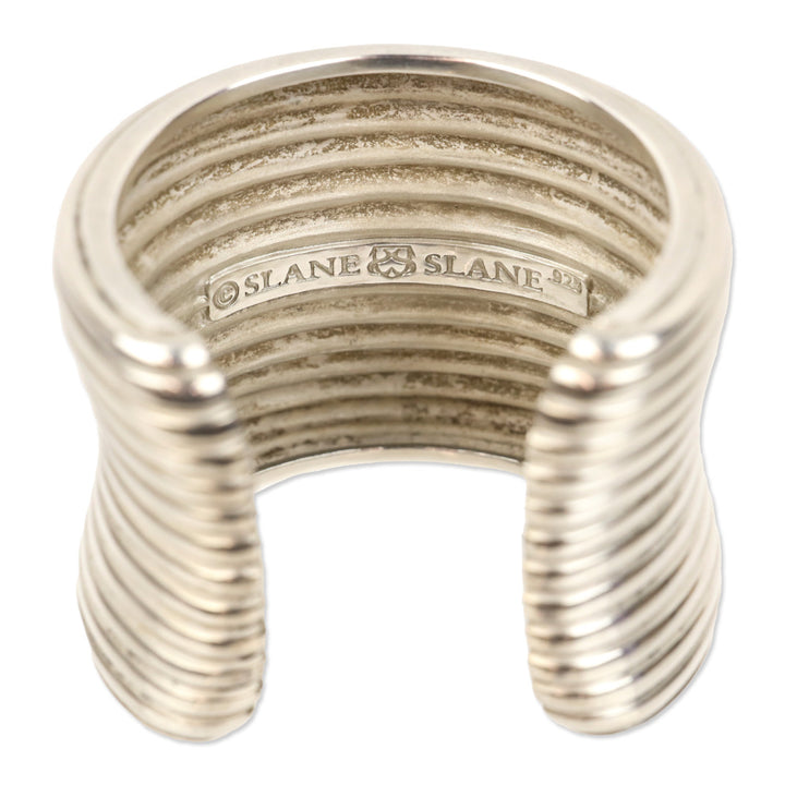 Slane Sterling Silver Wide Ribbed Cuff Bracelet