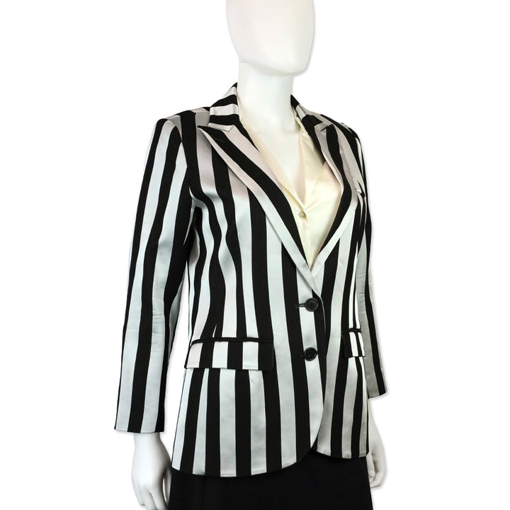 Smythe Black & Silver Ref Striped Boy Blazer
