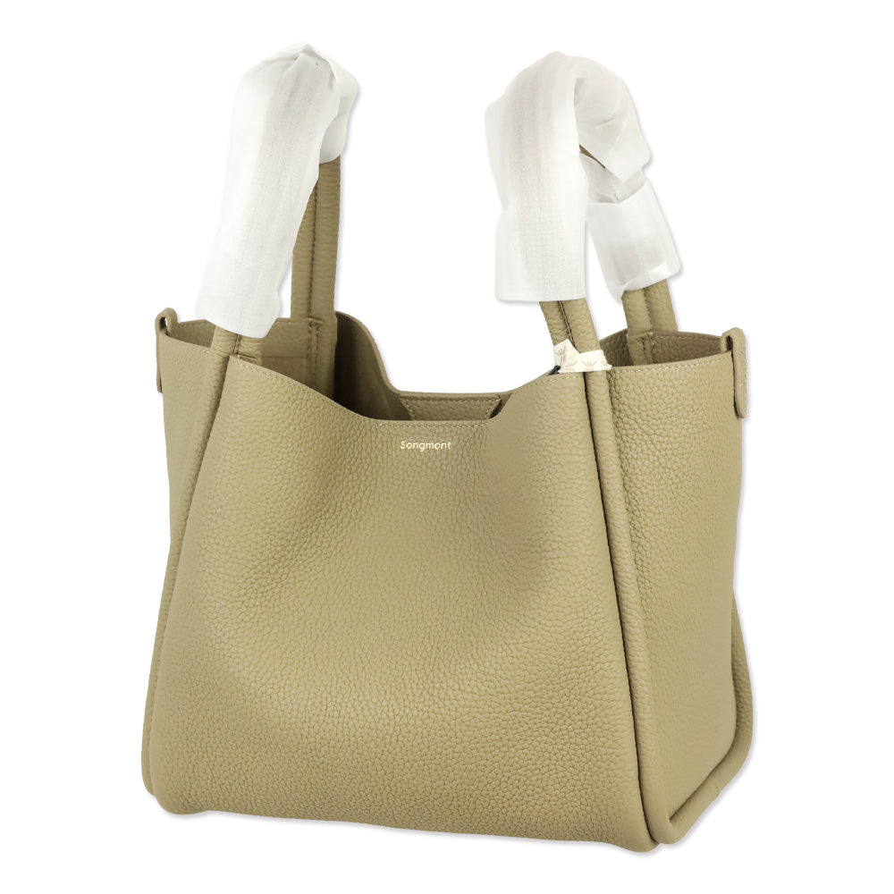 Songmont Cream Apricot Full Grain Leather Large Song Bag