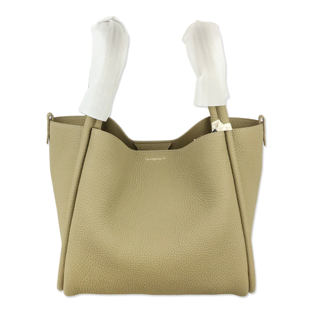 Songmont Cream Apricot Full Grain Leather Large Song Bag