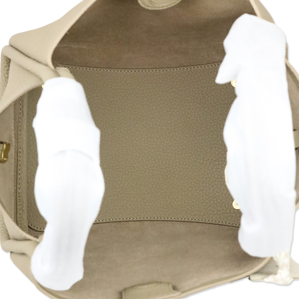 Songmont Cream Apricot Full Grain Leather Large Song Bag
