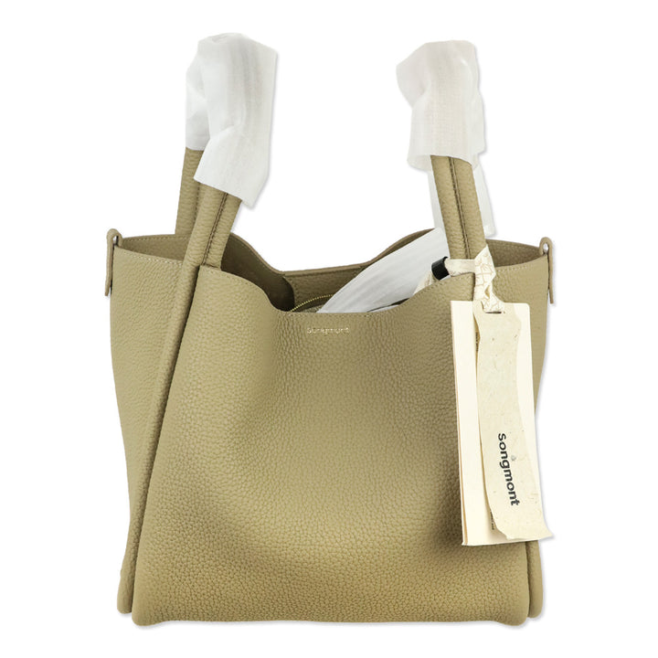 Songmont Cream Apricot Full Grain Leather Large Song Bag