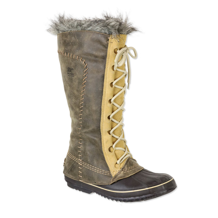 Sorel Cate The Great Tan Leather Lace-Up Waterproof Duck Boots
