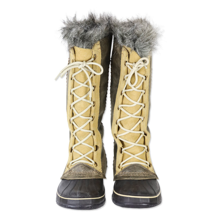 Sorel Cate The Great Tan Leather Lace-Up Waterproof Duck Boots