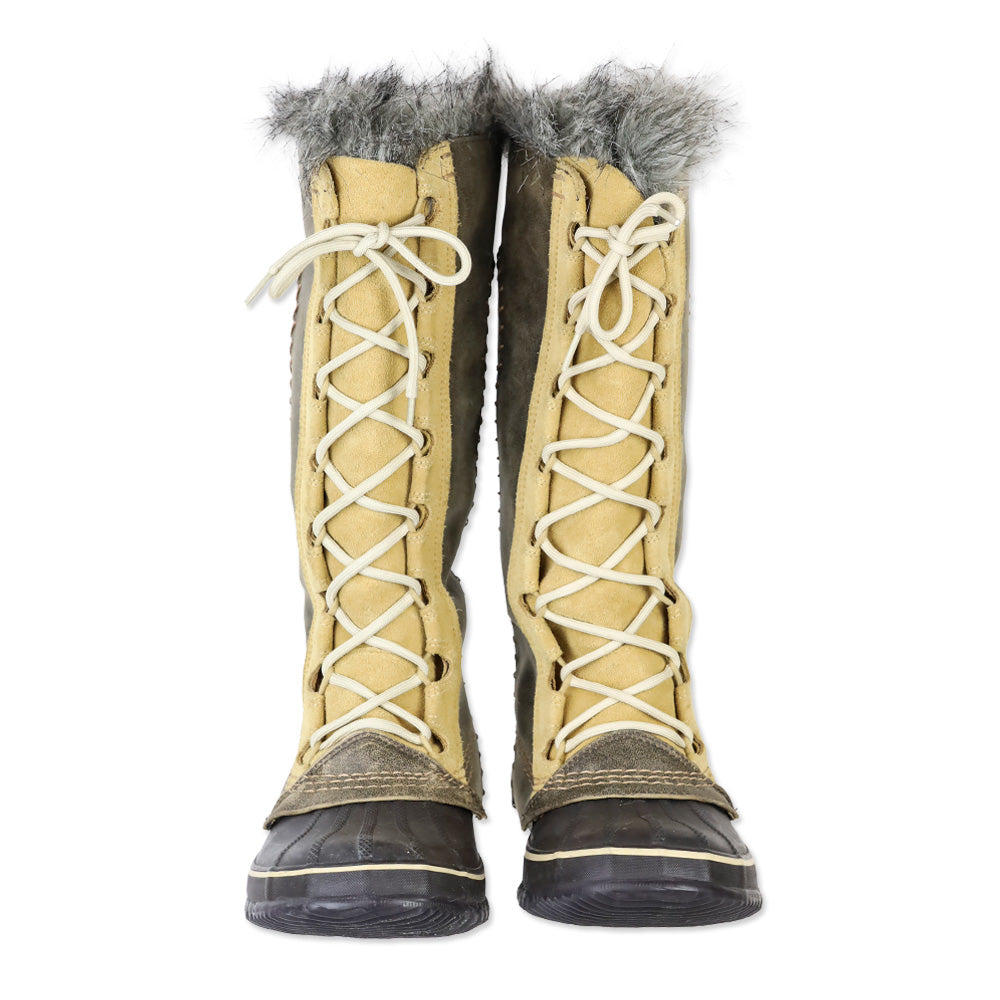 Sorel Cate The Great Tan Leather Lace-Up Waterproof Duck Boots