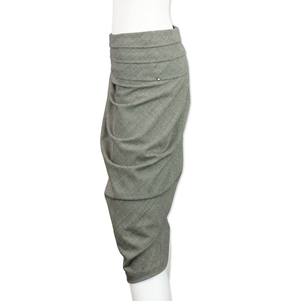 Sportmax by Max Mara Houndstooth Wool Midi Skirt