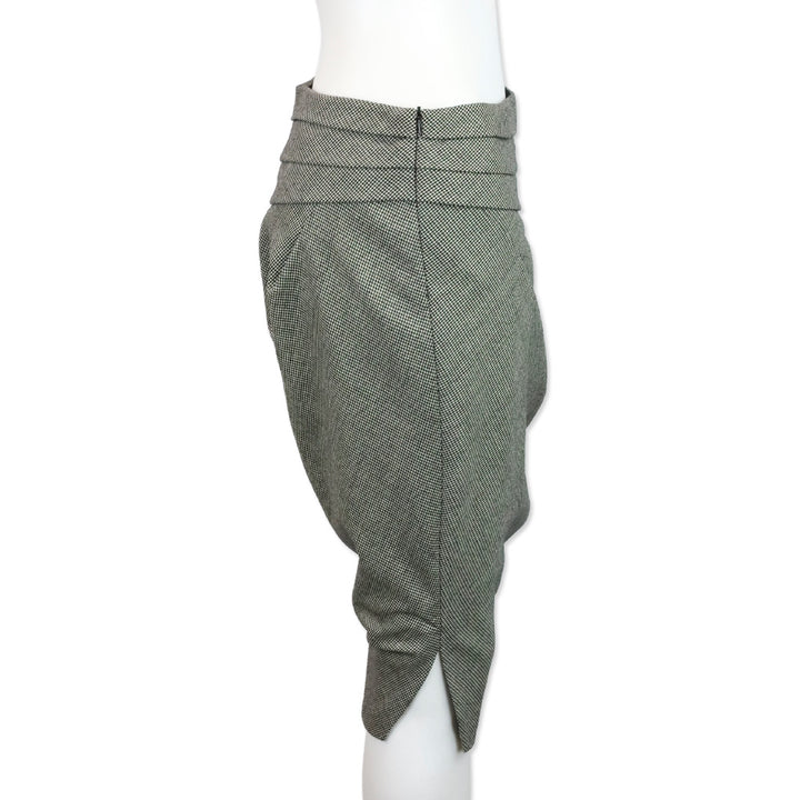 Sportmax by Max Mara Houndstooth Wool Midi Skirt