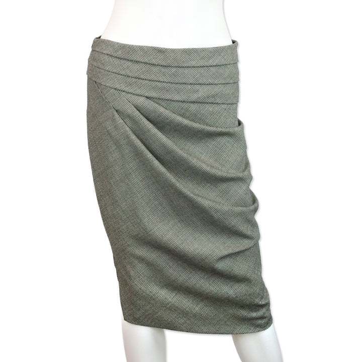 Sportmax by Max Mara Houndstooth Wool Midi Skirt