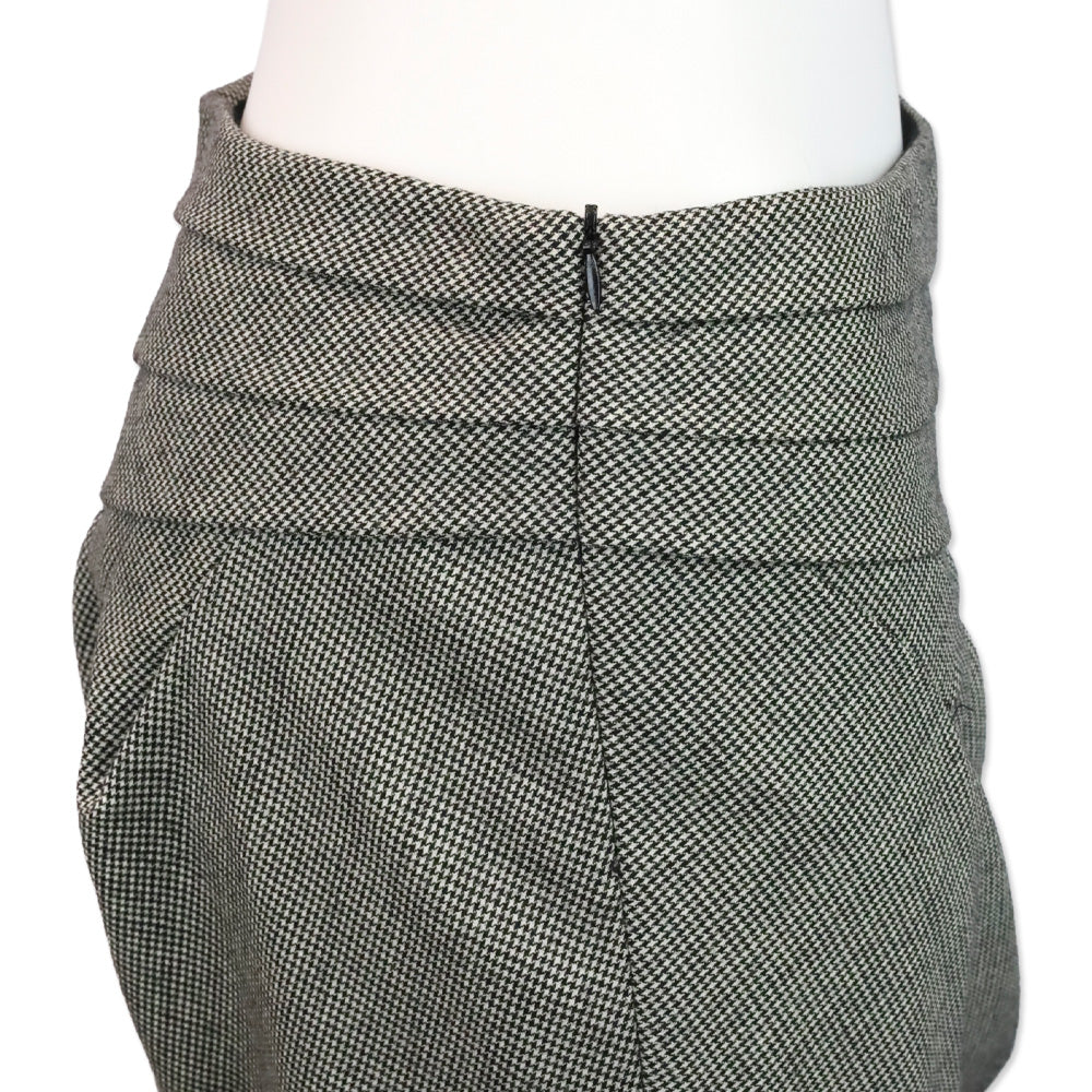 Sportmax by Max Mara Houndstooth Wool Midi Skirt