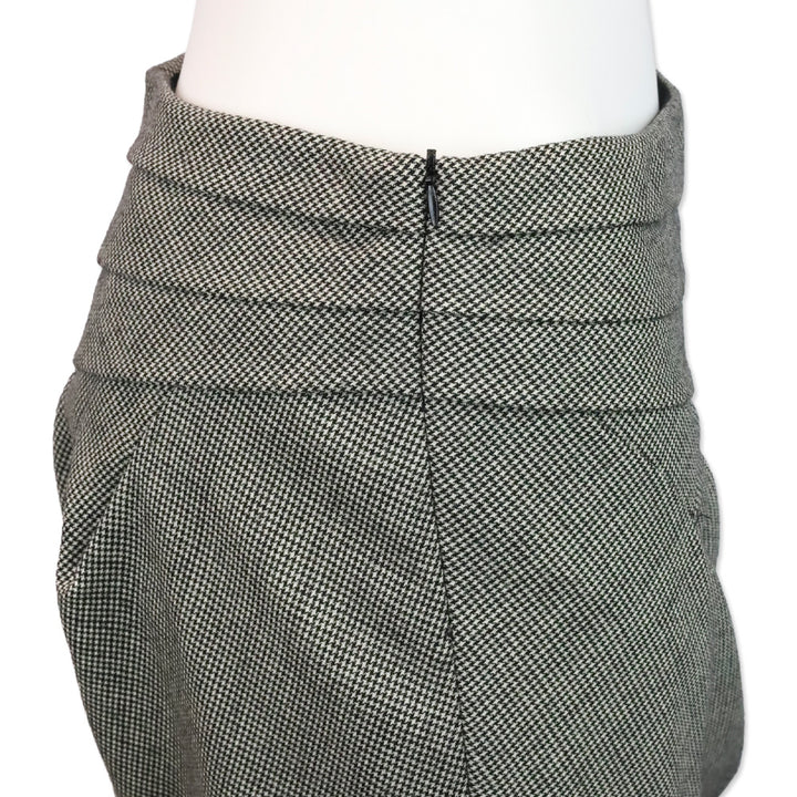 Sportmax by Max Mara Houndstooth Wool Midi Skirt