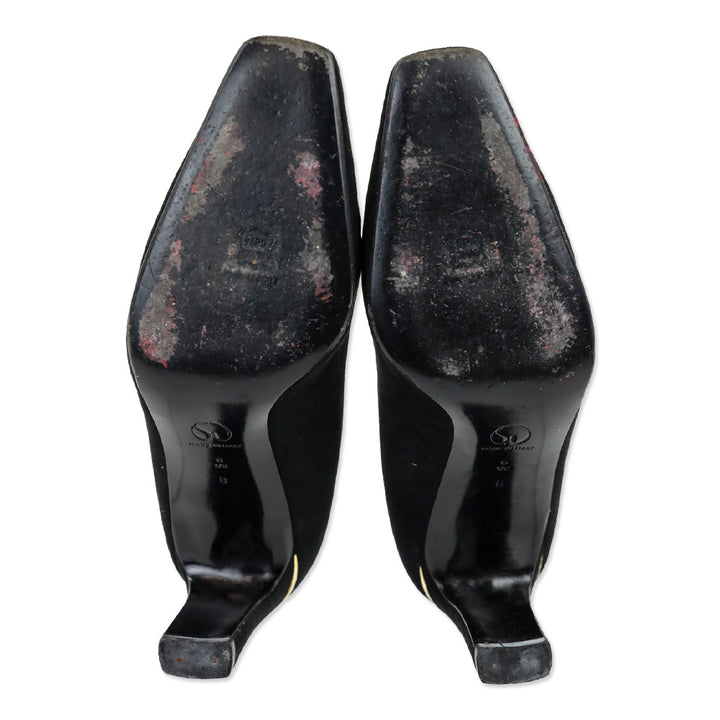 St. John Chiara Black Suede Lola 75 Mary Jane Pump