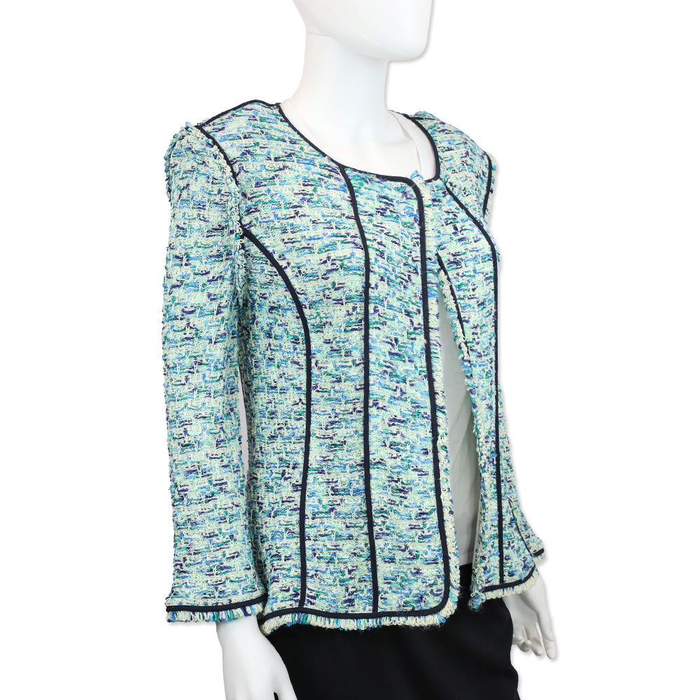 St. John Couture Jade Multicolor Tweed Jacket