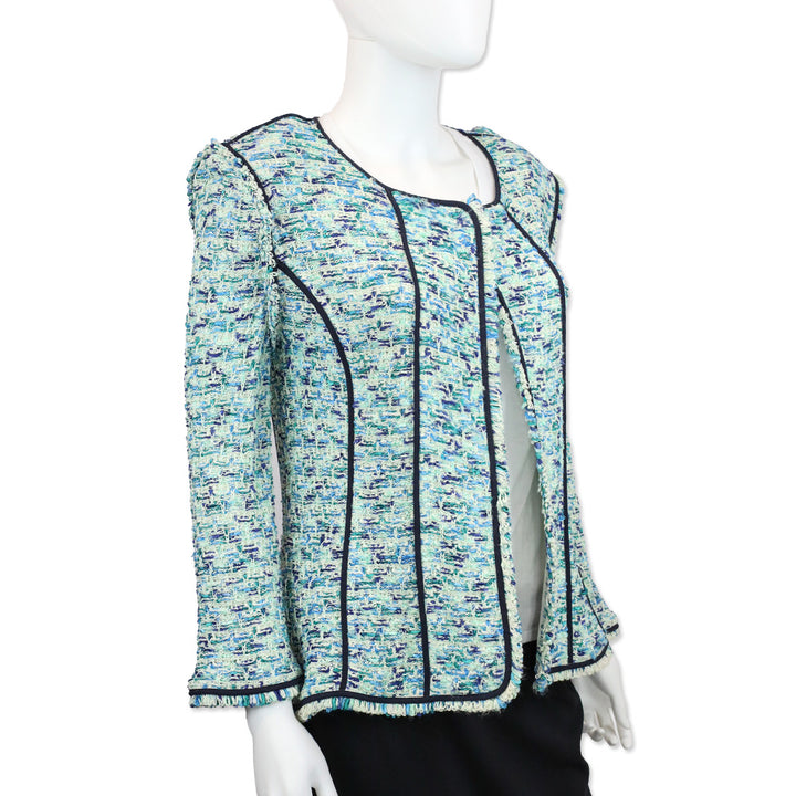 St. John Couture Jade Multicolor Tweed Jacket