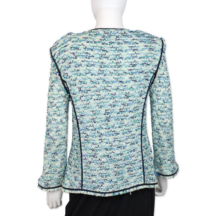 St. John Couture Jade Multicolor Tweed Jacket