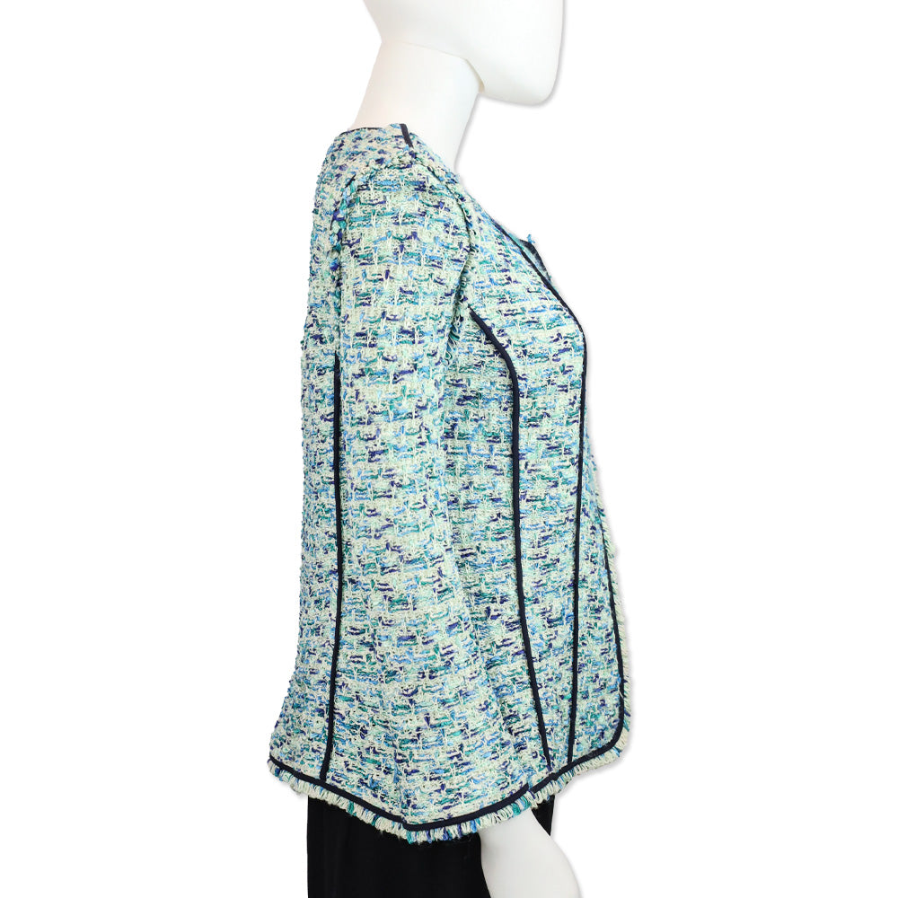 St. John Couture Jade Multicolor Tweed Jacket