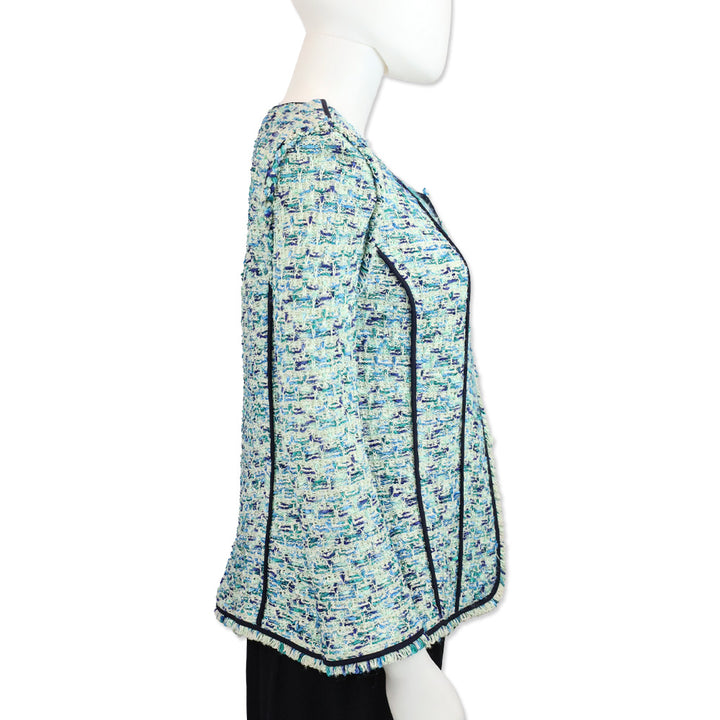 St. John Couture Jade Multicolor Tweed Jacket