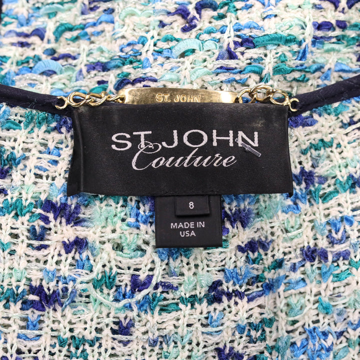 St. John Couture Jade Multicolor Tweed Jacket