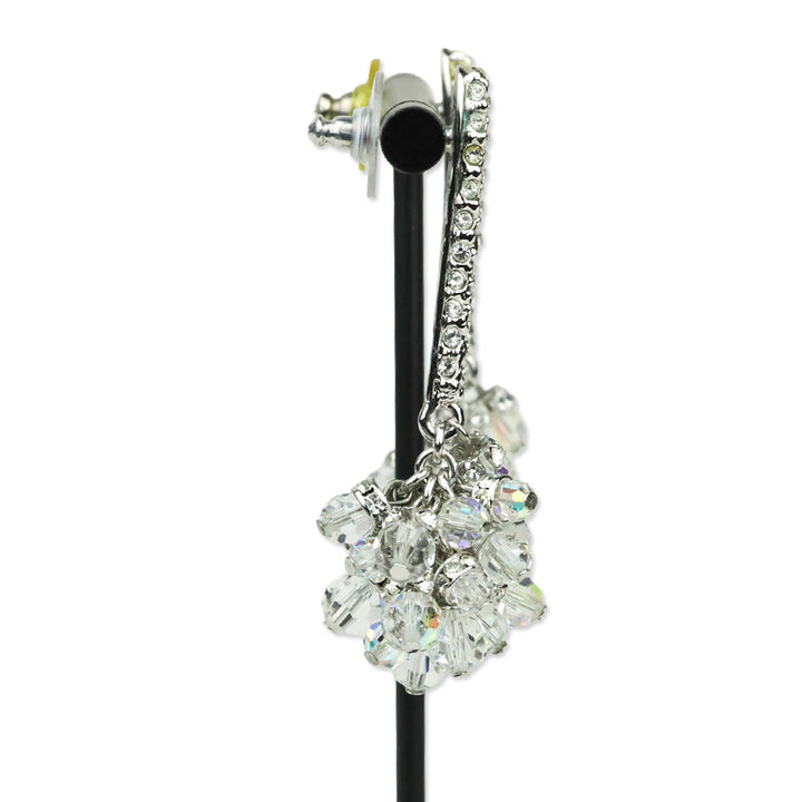 St. John Crystal Beaded Drop Earrings