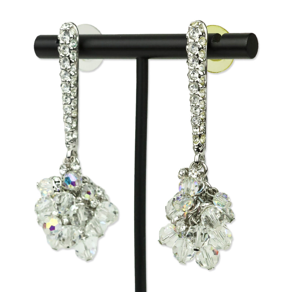 St. John Crystal Beaded Drop Earrings