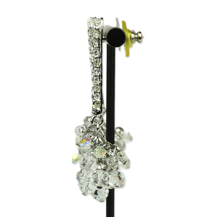 St. John Crystal Beaded Drop Earrings