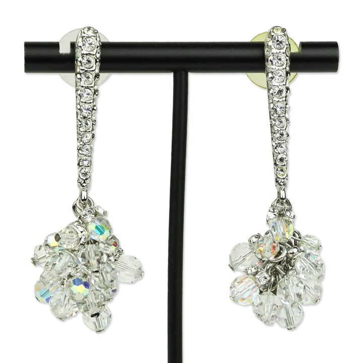 St. John Crystal Beaded Drop Earrings