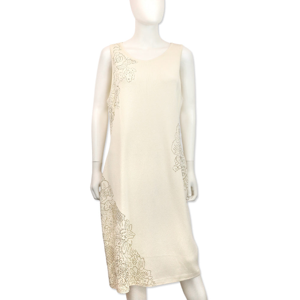 st john midi dress St. John Flared Knit Midi Dress