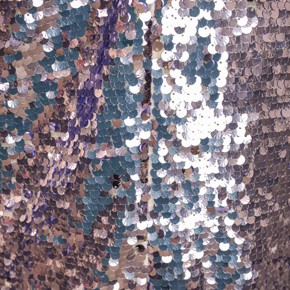 St. John Lilac Purple Sequin 3/4 Sleeve Midi Dress