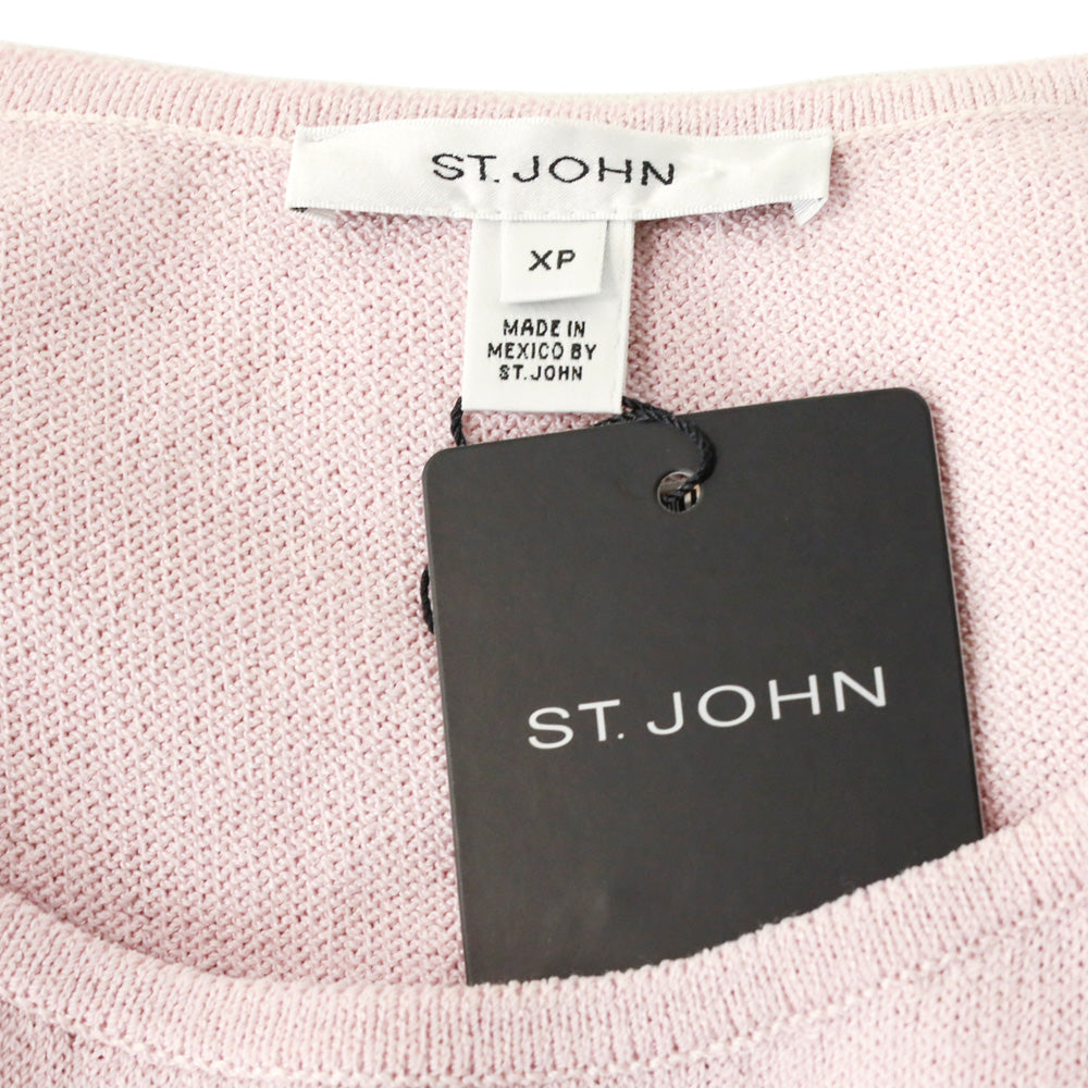 St. John Pink Petal Santana Knit Scoop Neck Tank Top