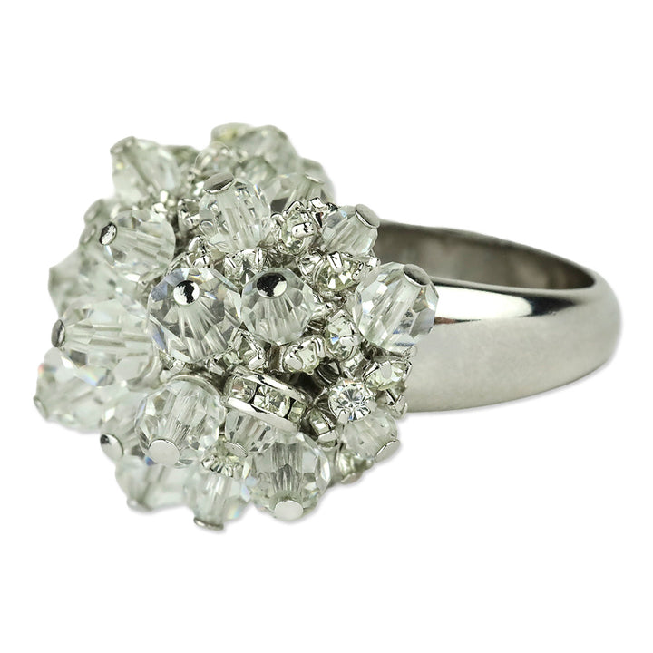 St. John Silver Beaded Cocktail Ring