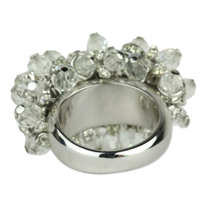 St. John Silver Beaded Cocktail Ring