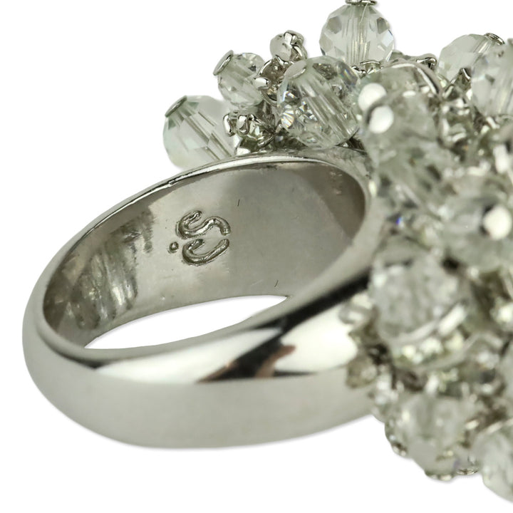St. John Silver Beaded Cocktail Ring