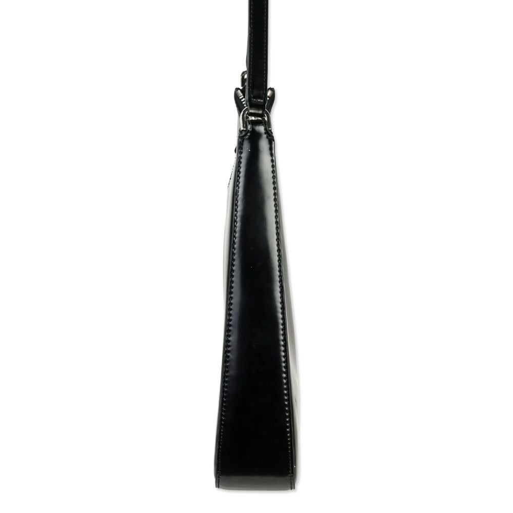 Staud Black Glossy Leather Alec Shoulder Bag