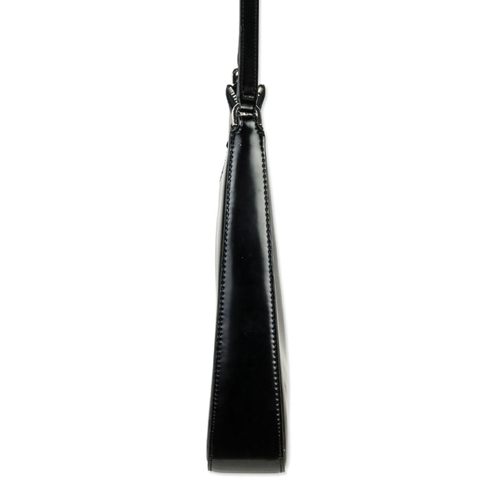 Staud Black Glossy Leather Alec Shoulder Bag