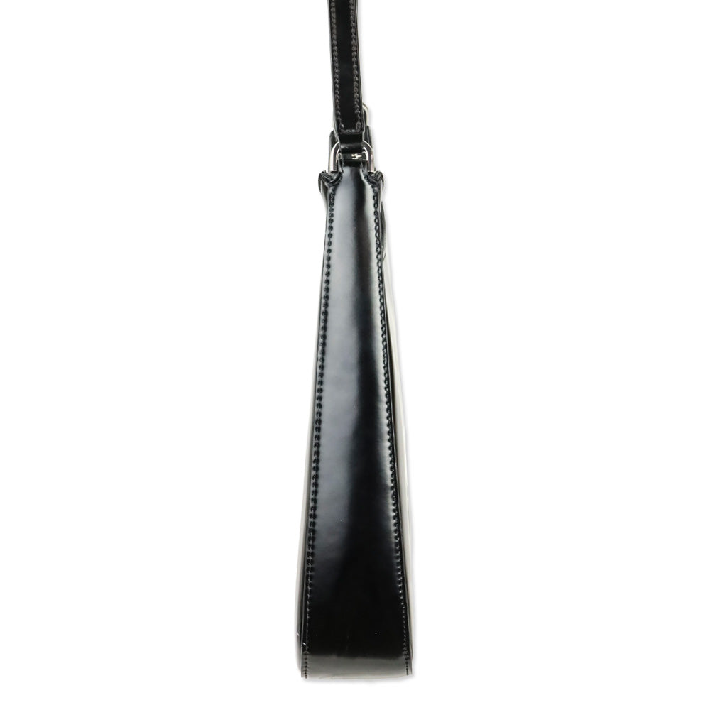 Staud Black Glossy Leather Alec Shoulder Bag