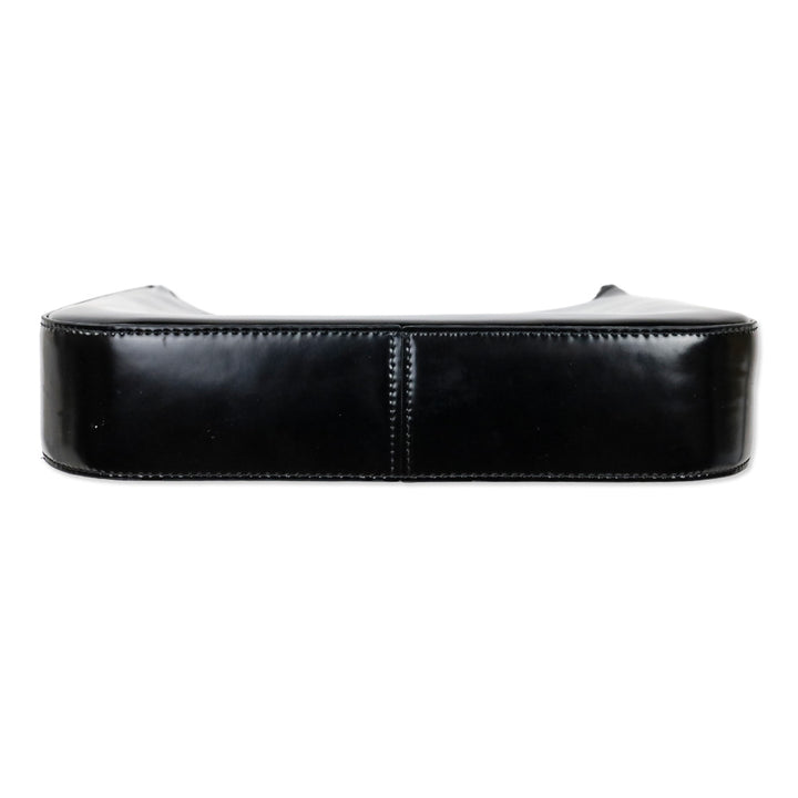 Staud Black Glossy Leather Alec Shoulder Bag