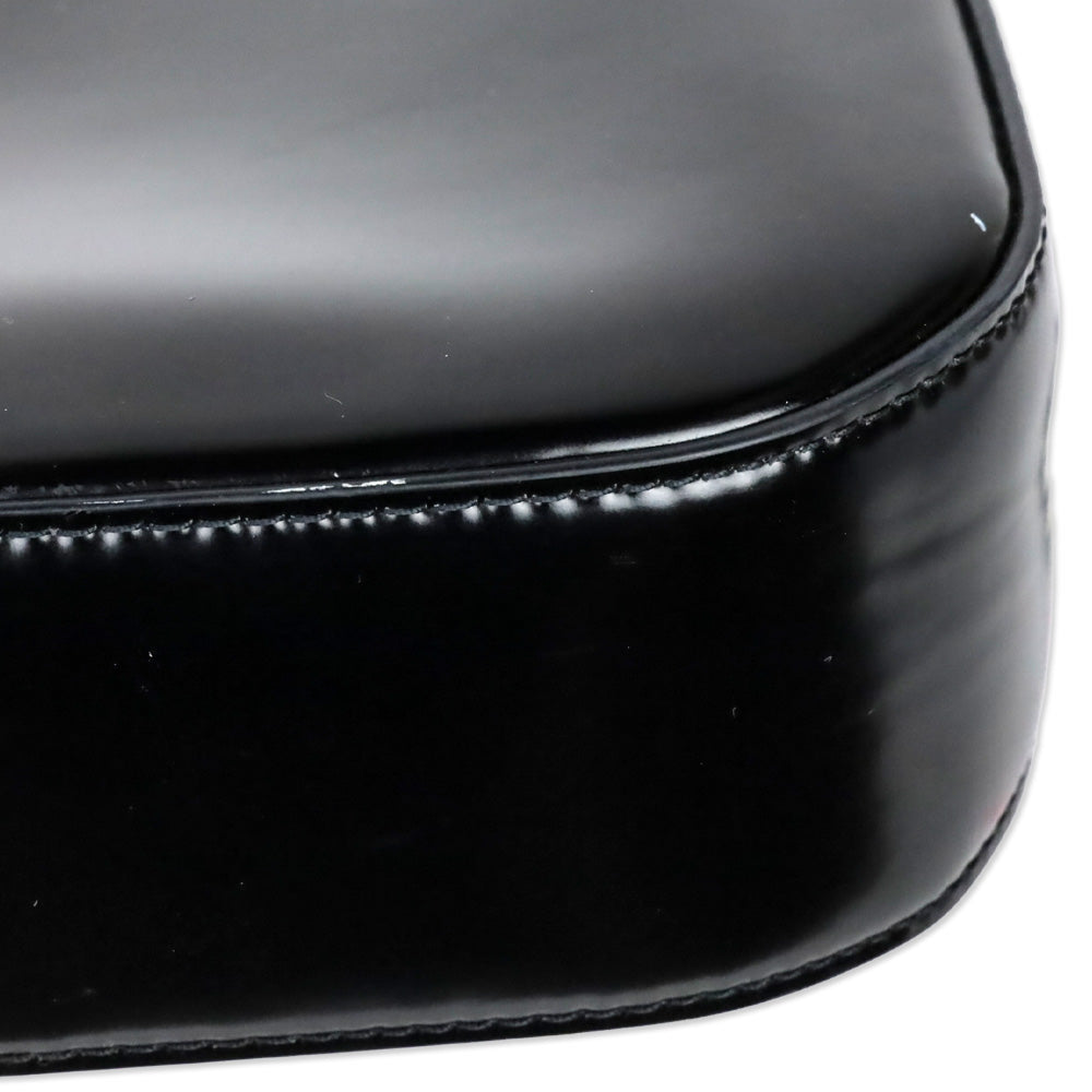 Staud Black Glossy Leather Alec Shoulder Bag