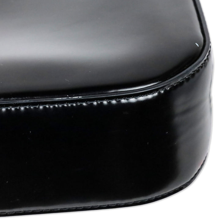 Staud Black Glossy Leather Alec Shoulder Bag